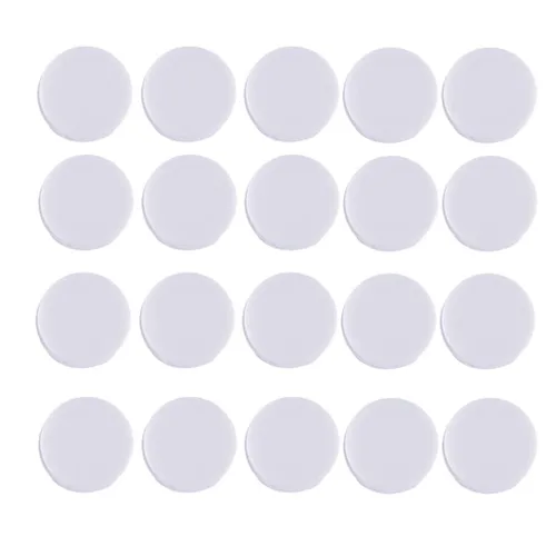 Kisangel 1.37 pulgadas blanco plano redondo sonajero inserto accesorios de juguete para sonajeros de bebé y muñecas de felpa proyectos de bricolaje