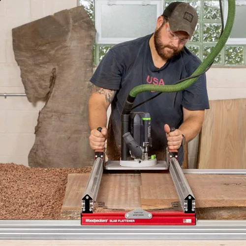 Miniatura 7 de Woodpeckers Molino de aplanamiento de losas, pequeño, capacidad de 24 x 48 pulgadas, plantilla de nivelación de losa de madera fabricada en EE. UU.