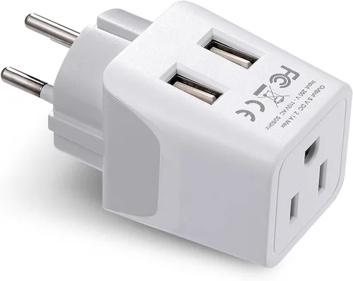 Miniatura 14 de Ceptics UK, Hong Kong, CTU-7-2PK Adaptador de enchufe de viaje para Irlanda con USB dual - Tipo G - Londres - Entrada EE. UU. - Peso ligero