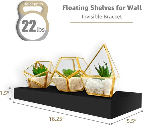 Miniatura 3 de Sorbus Estantes flotantes para pared, estante flotante de 16 pulgadas para cocina, dormitorio, sala de estar, baño, hogar y decoración de pared