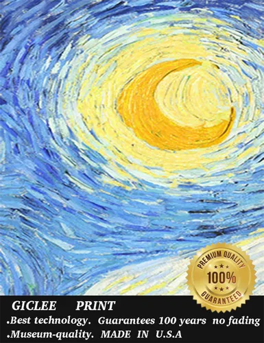 Miniatura 5 de ELITEART- Noche estrellada por Vincent Van Gogh Reproducción de pintura al óleo Giclée Wall Art Impresiones en lienzo