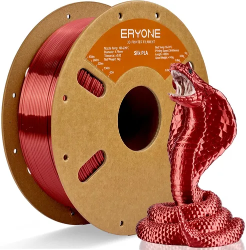 Miniatura 21 de ERYONE Filamento de ácido poliláctico (PLA) de seda bicolor para impresora 3D, de 1.75 mm +/- 0.03 mm, carrete de cartón de 1 kg (2.2 libras)