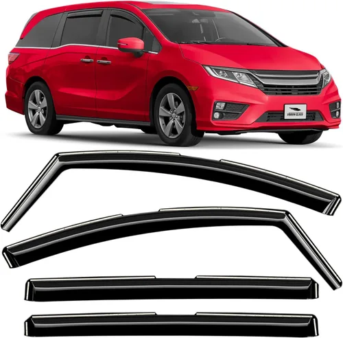 Miniatura 14 de Voron Glass Protectores de lluvia extra duraderos en canal para Volkswagen Atlas 2018-2026, deflectores de ventana, viseras de ventana