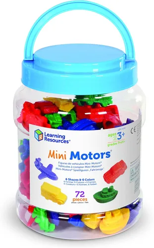 Miniatura 3 de Learning Resources Mini Motors juego divertido para contar y clasificar, habilidad matemática temprana, juego de 72 piezas, para niños de 3 años