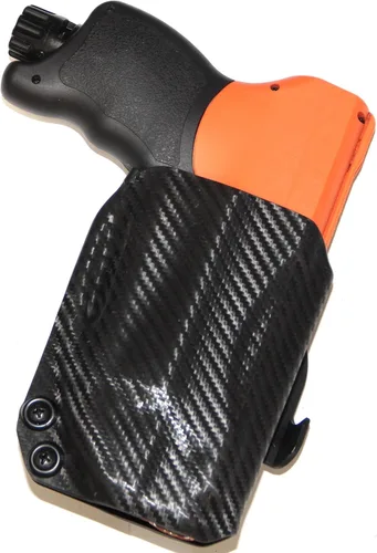Miniatura 4 de REVKEL Custom OWB Paddle Kydex Holster CCW para UMAREX HDP 50 Compact Pepper Ball. Hecho a mano en Texas, Estados Unidos. Pistola no incluida.