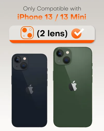 Miniatura 2 de TOCOL Camera Lens Protector for iPhone 13 / iPhone 13 Mini Tempered Glass HD Individual Scratch Resistant Camera Cover Accessories Case Friendly 2