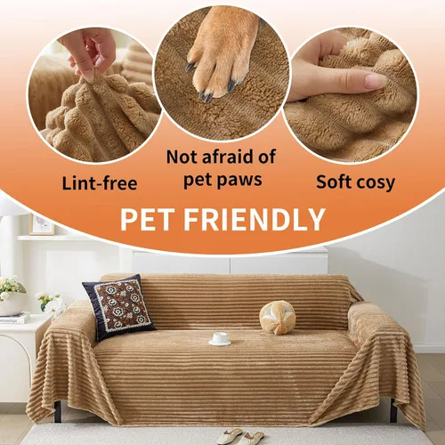 Miniatura 3 de HAOMAIJIA Fundas de piel sintética para sofá de 3 cojines, aptas para mascotas, funda de sofá suave y antideslizante para perros, fundas lavables