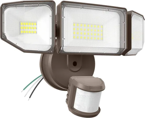 Miniatura 11 de Abovizo Luces de seguridad LED de 85 W con sensor de movimiento para exteriores, 8500 lm de atardecer al amanecer, IP65 impermeable, 6500 K, luz