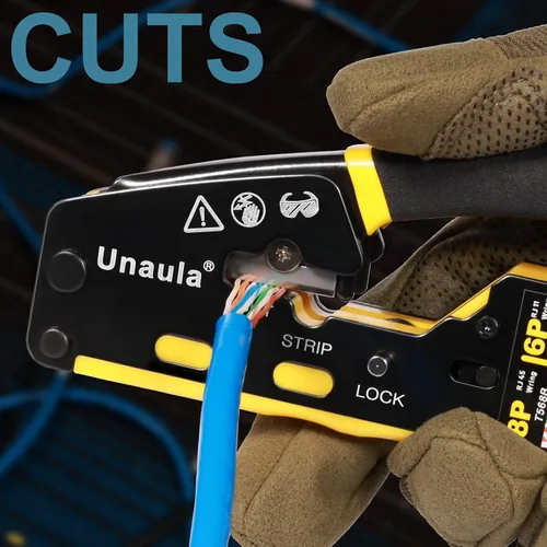 Miniatura 4 de Kit de Herramienta de Crimpado RJ45 de Paso Ethernet, Crimpadora Cat5 Cat6, Kit de Herramienta de Crimpado, Kit de Herramienta de Crimpado Ethernet