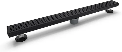 Miniatura 13 de Desagüe lineal de ducha de 12 pulgadas con rejilla extraíble, desagüe de ducha negro mate con accesorios, certificado CUPC rectángulo de drenaje