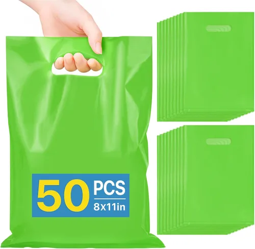 Miniatura 22 de ANZNKU 50 bolsas negras de recuerdo de fiesta, 8 x 11 pulgadas, bolsa de regalo para dulces de Pascua, joyas artesanales, bolsas de regalo