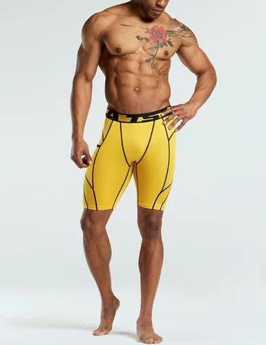 Miniatura 6 de TSLA - Pantalones cortos deportivos de compresión para hombre, en paquete de 1 o 3unidades, mallas para correr de rendimiento deportivo, frescas