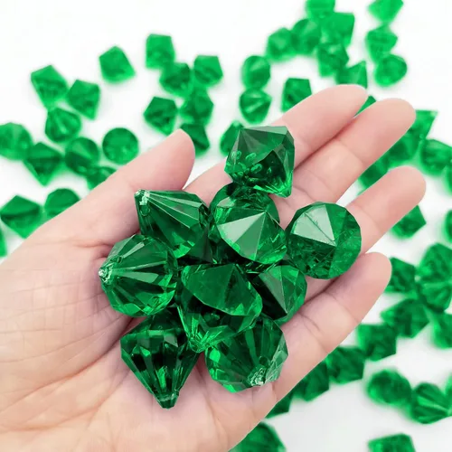 Miniatura 6 de Relleno de jarrón de gemas falsas de diamantes acrílicos, 110 piezas de diamantes de plástico, joyas de cristales grandes con agujeros para niños