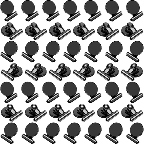 Miniatura 14 de VNDUEEY Paquete de 20 imanes para nevera, clips magnéticos fuertes resistentes, clips magnéticos para pizarra blanca, imanes para nevera, taquilla