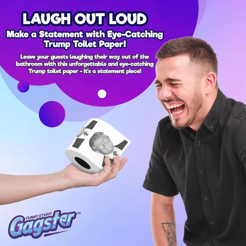 Miniatura 6 de Donald Trump rollo de papel de baño, novedad graciosa gag, portarrollos de papel para demócratas y republicanos, 3 Ply, papel higiénico suave