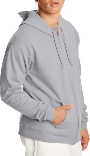 Miniatura 3 de Hanes - Sudadera EcoSmart con capucha y cremallera frontal hecha de una mezcla de algodón y vellón, de peso medio, para hombres