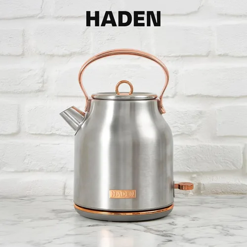 Miniatura 7 de Haden Heritage Hervidor de Agua Eléctrico de Acero Inoxidable de 1,7 Litros, Hervidor de Agua Caliente con Base de 360 Grados y Apagado Automático