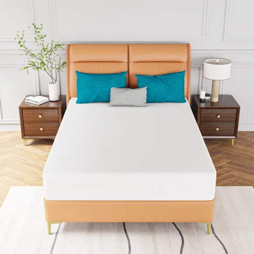 Miniatura 6 de PayLessHere Colchón de Espuma Viscoelástica de Té Verde de 10 Pulgadas, Certificado CertiPUR-US, Funda Suave Extraíble, Sin Fibra de Vidrio
