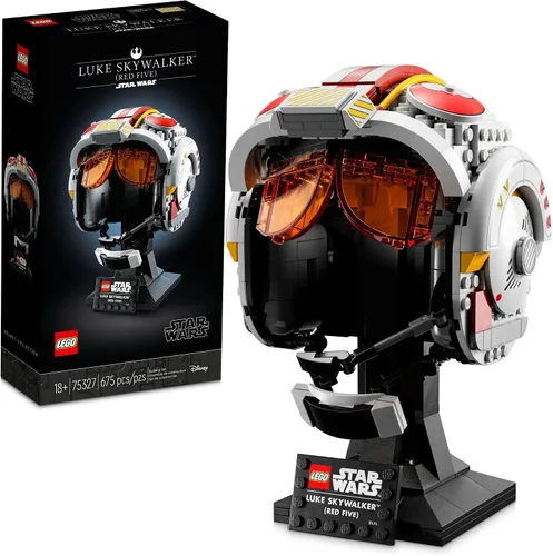 LEGO Star Wars Luke Skywalker - Casco rojo 5 para adultos 75327, modelo de exhibición para construir, decoración coleccionable para el hogar u