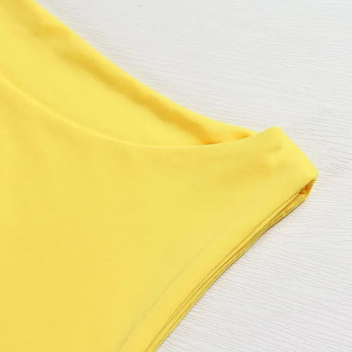 Miniatura 2 de Artfish Camiseta corta sin mangas para mujer, cuello alto, elástica, ajustada, básica, sin mangas