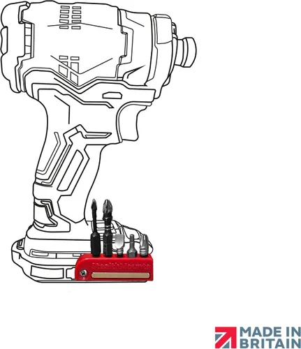 Miniatura 2 de StealthMounts Soporte magnético para puntas Craftsman (paquete de 2) - Rojo Fabricado en Reino Unido