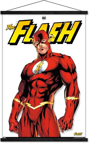 Miniatura 7 de Trends International DC Comics - Póster de pared con marco magnético The Flash Feature Series Juego de perchas de madera de haya y impresión de alta