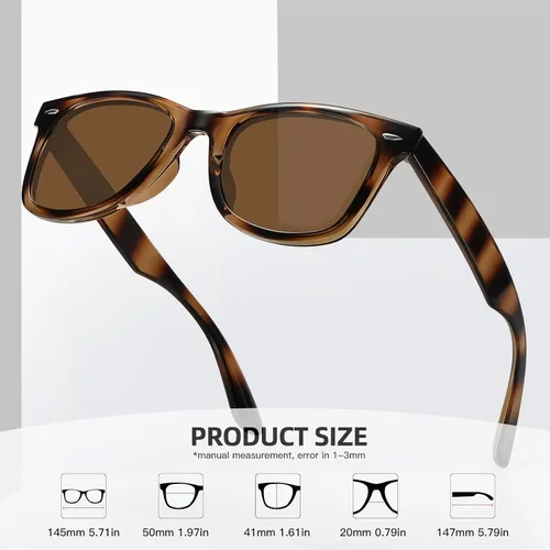 Miniatura 41 de MEETSUN Polarized Sunglasses for Women Men Classic Retro Square Frame Driving Sun Glasses UV Protection