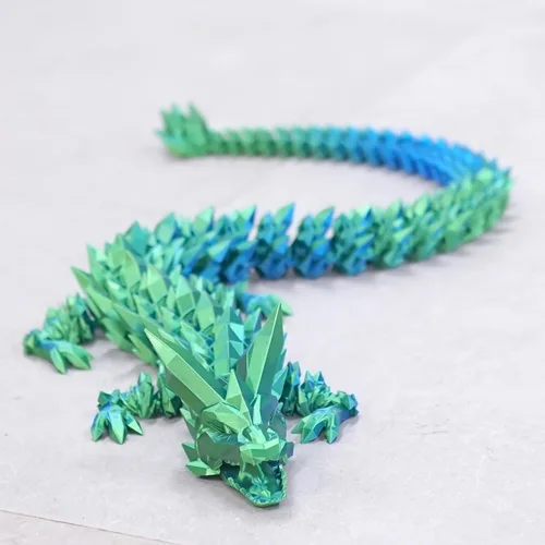 Miniatura 4 de Juguetes para ansiedad de dragón de cristal con estampado 3D súper grande de 48.82 pulgadas, figuras de animales extra largas y grandes, decoración