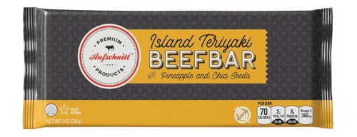 Miniatura 10 de Aufschnitt Barras de res de arándano con frutas reales y semillas de chía Certificado Glatt Kosher Sin gluten, sin nitritos, 24 qt.