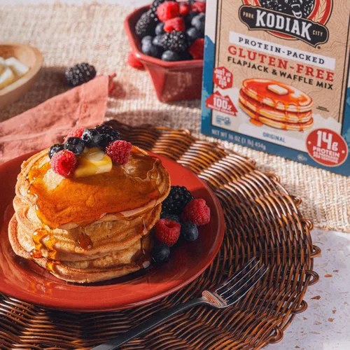 Miniatura 8 de Kodiak Cakes Mezcla de panqueques de proteína sin gluten, mezcla de flapjack y gofres de proteínas, 100% de grano entero, sin gluten, panqueques