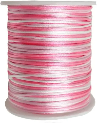 Miniatura 20 de Cordón de nailon teñido de 0.039 pulgadas x 100 yardas, hilo de cuentas para collares de macramé de cola de ratón, pulseras de amistad, fabricación
