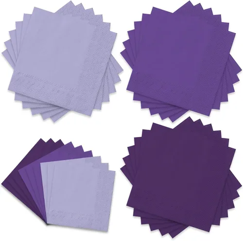 Miniatura 24 de Whaline Paquete de 150 Servilletas Marrones de 6.5 x 6.5 Pulgadas, Servilletas de Papel Desechables de 3 Colores con Tema Marrón de Otoño