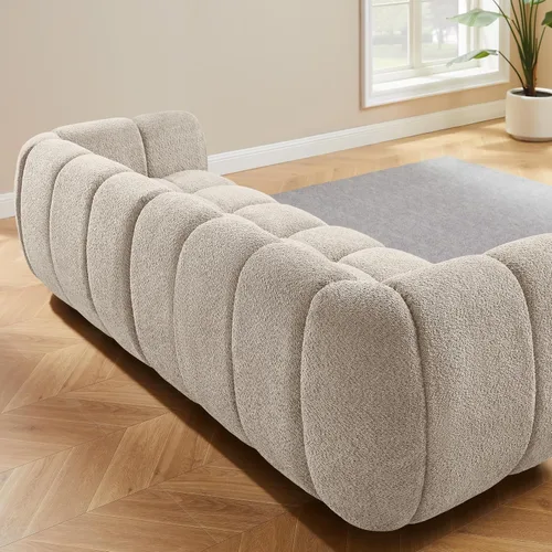 Miniatura 6 de VANOMi Sofá Boucle de Gran Tamaño de 88", Sofá Moderno Tapizado Acolchado Tipo Nube, Sofá Boucle de Asiento Profundo, Acogedor Sofá Moderno de 3