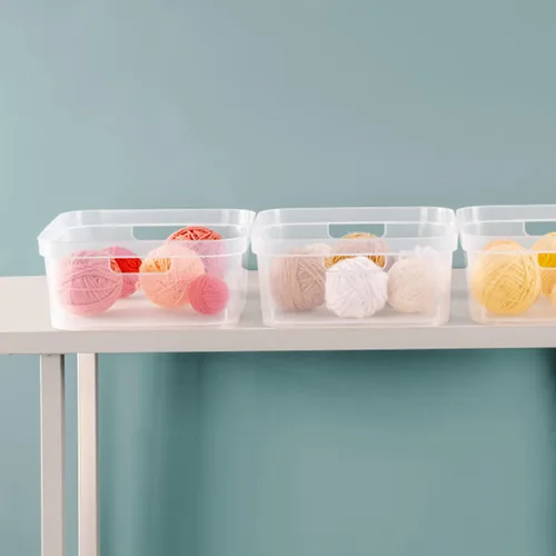 Miniatura 6 de Sterilite Contenedor de almacenamiento mediano y moderno de 5.25 x 12.25 x 15 pulgadas, con cómodas asas de transporte y borde con bandas