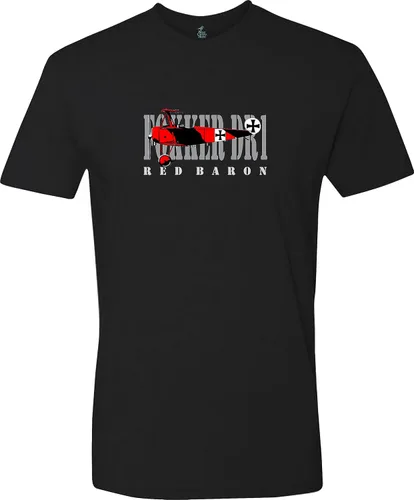 Miniatura 2 de Camiseta Red Baron WW1 Triplane Foker DR1 (M, negro)
