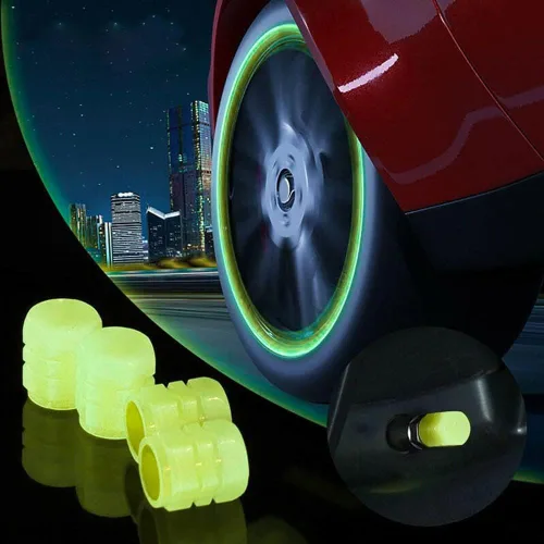 Miniatura 10 de 4 PIEZAS, 8 PIEZAS Tapas Universales Fluorescentes para Válvulas de Neumáticos, Tapas Luminosas para Válvulas de Aire de Neumáticos de Coche