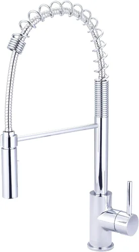 Miniatura 2 de Pioneer 2MT280-BN Motegi - Grifo de cocina desplegable con resorte de enjuague único con 1 orificio en níquel cepillado cepillado níquel
