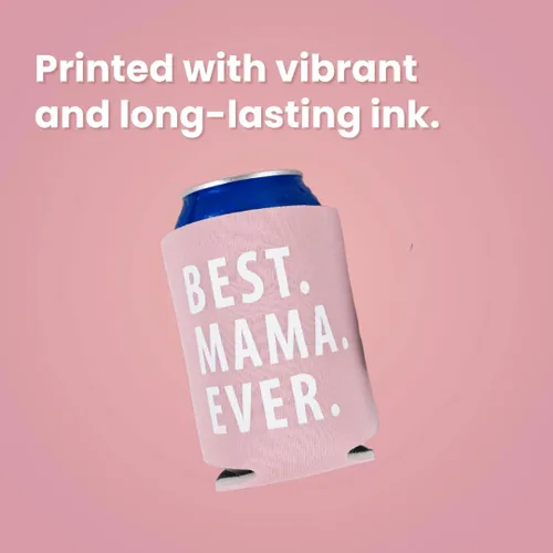 Miniatura 6 de Enfriadores con texto en inglés "Best Mama Ever" (Best Mama Ever) con el texto en inglés "Best Mama Ever", "Best Dad Can Coolers", divertidas fundas