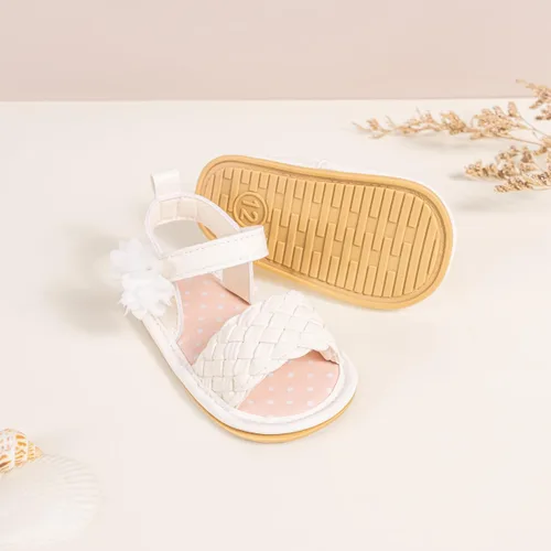Miniatura 45 de Meckior Sandalias de verano con punta abierta y suave de piel sintética para bebés y niñas pequeñas