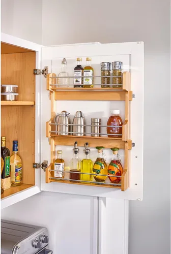 Miniatura 2 de Rev-A-Shelf 18" Organizador de estantes extraíbles de 3 niveles para gabinetes de cocina, estante para especias y condimentos de almacenamiento