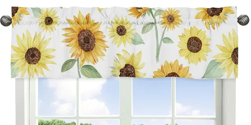 Miniatura 7 de Sweet Jojo Designs Cenefa de ventana de jardín floral bohemio para niña de flores, tratamiento de cortina para habitación de bebé, habitación