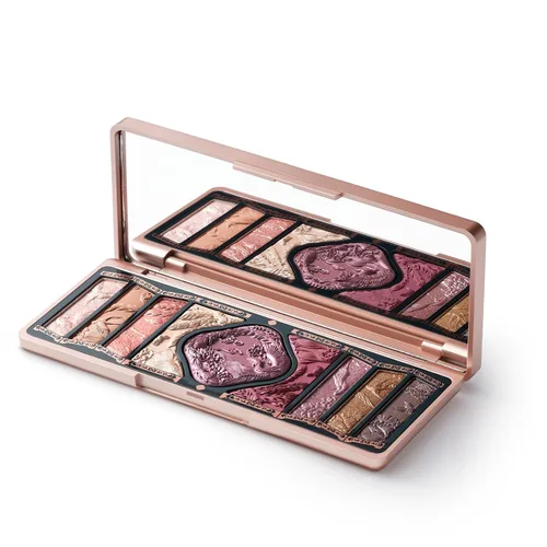 Miniatura 9 de FLORASIS Paleta de maquillaje Phoenix con grabado floral, Paleta de sombras de ojos natural de larga duración y mezclable para mujeres