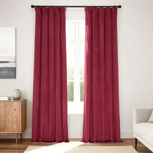 Miniatura 43 de HPD Half Price Drapes Cortinas Opacas Térmicas de Terciopelo Signature para Sala de Estar de 63 Pulgadas de Largo (1 Panel) con Bolsillo para Barra