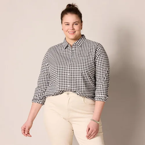 Miniatura 7 de Tienda Essentials Camisa de popelina con botones y manga larga para mujer