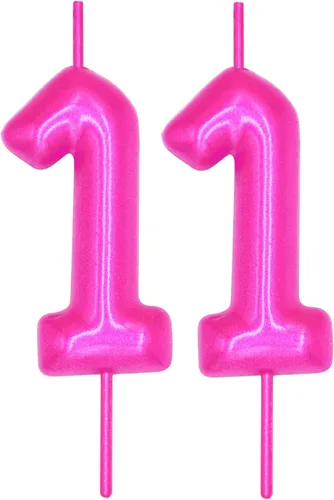 Miniatura 237 de DERVENTA Vela con números de 2.36 pulgadas, decoración perfecta para cumpleaños, brunch, postre, pastel, 1 pieza (número 0 rosa)