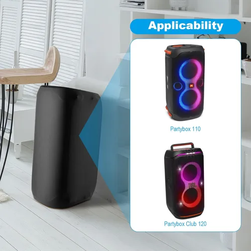 Miniatura 3 de Funda protectora contra el polvo para JBL PartyBox 110/JBL PartyBox Club 120 - Altavoz portátil de fiesta, cubierta protectora con banda elástica