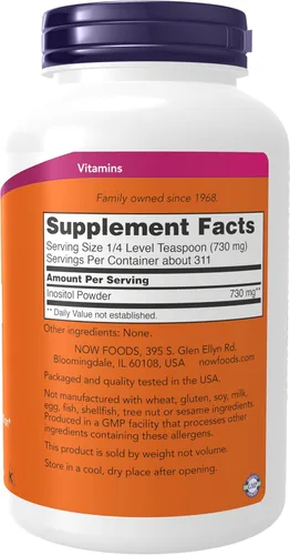 Miniatura 2 de Now Foods Inositol en polvo, 8 oz.