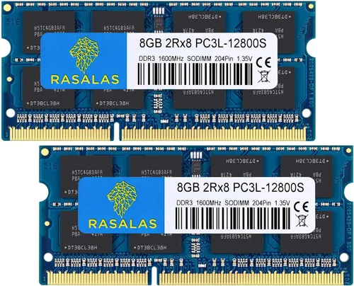 Miniatura 13 de 8GB 1Rx8 PC3L-12800S DDR3L 1600MHz DDR3 RAM SODIMM 1.35V CL11 204-Pin PC3-12800 RAM de actualización de memoria para portátil.