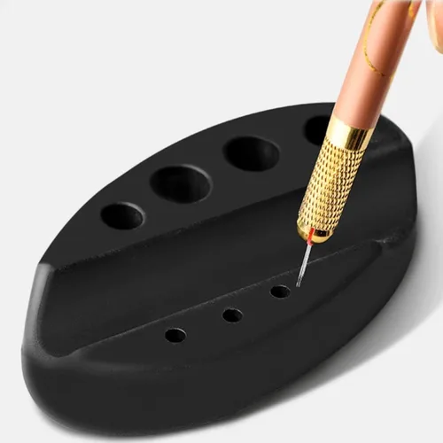 Miniatura 3 de Hipifans Soporte para tazas de tinta de tatuaje y 20 tapas de tinta de tatuaje, hisopos de algodón para tatuajes, organizador de pigmentos, soporte