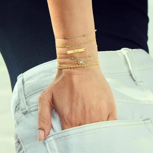 Miniatura 4 de RS Pure by Ross-Simons 0.20 ct. t.w. Sapphire Station Bracelet in 14kt Yellow Gold